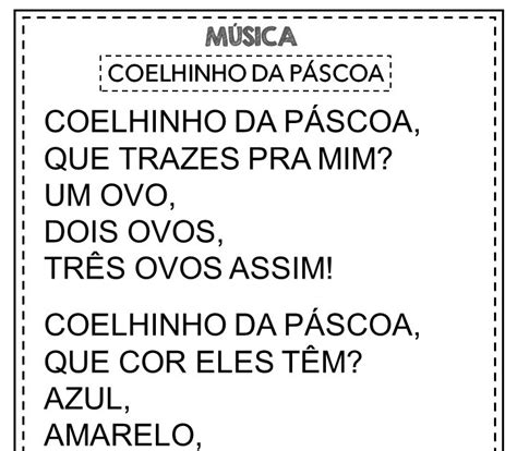 Atividades Música Coelhinho da Páscoa