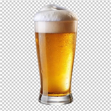 Premium PSD Psd Of A Refreshing Glass Of Beer On Transparent Background