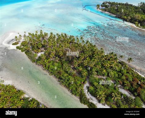 Aerial Panoramic Landscape View Of The Island Of Bora Bora In French