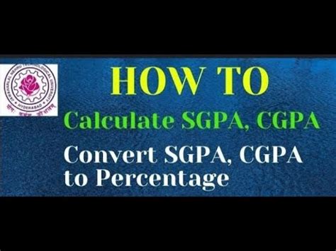 HOW TO CALCULATE SGPA CGPA AND CONVERT CGPA TO PERCENTAGE JNTUH YouTube