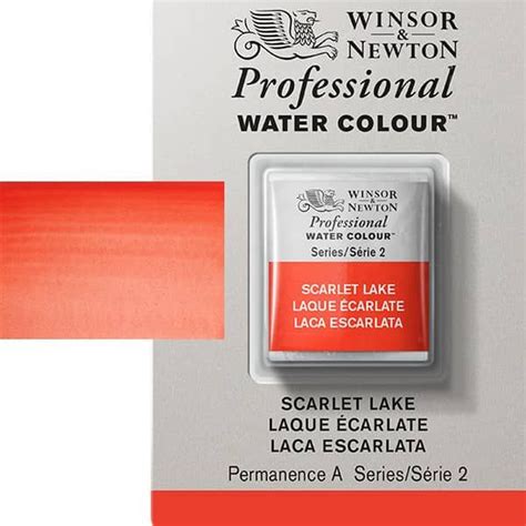 Winsor Newton Professional Watercolor Half Pan Scarlet Lake Jerry