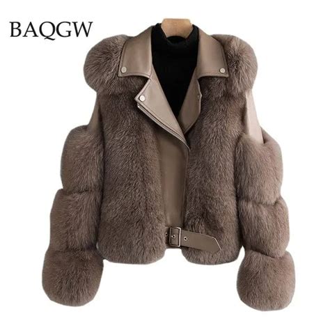 Winter Fashion Fur Coats With Genuine Sheepskin Leather Long Sleeve