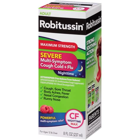 Robitussin Maximum Strength Severe Multi Symptom Cough Cold Flu