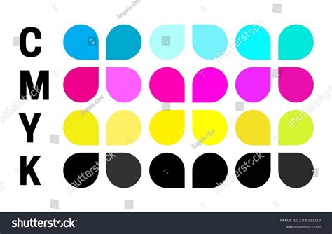 Cmyk Color Shades Isolated Illustration Stock Vector (Royalty Free ...