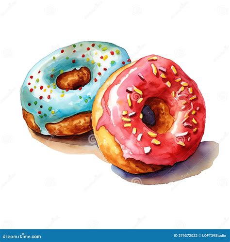 Glazed_Donut4 stock illustration. Illustration of balanced - 279372022