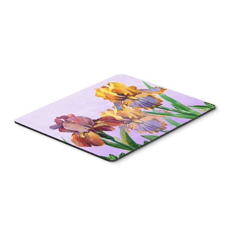 Purple And Yellow Iris Mouse Pad Hot Pad Or Trivet Walmart