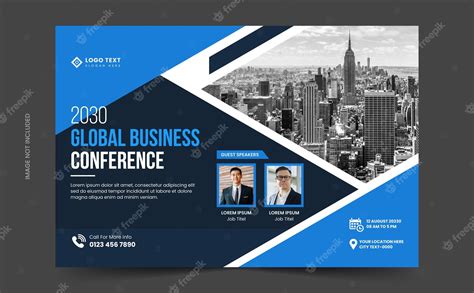 Premium Vector Corporate Horizontal Business Conference Flyer