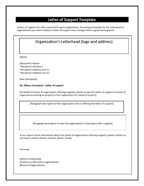 30 Editable Letter Of Support Templates Examples Templatearchive