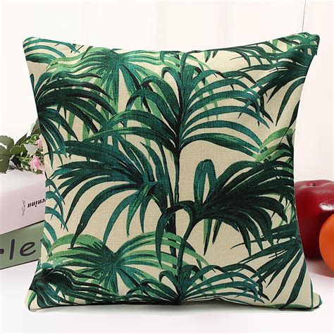 Floral Tropical Plant Leaf Cushion Covers Throw Pillow Case Home Sofa