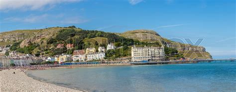 Beach in llandudno in Wales in a ... | Stock image | Colourbox