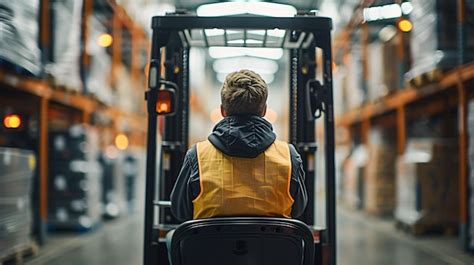 Premium Photo Forklift Driver Loading Cardboard Boxes In Warehouse