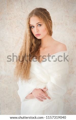 Beautiful Pale Pretty Girl Blonde Curly Stock Photo Edit Now 1157319040 Shutterstock