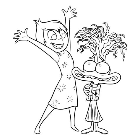 Inside Out 2 Joy And Anxiety Coloring Page Download Print Or Color