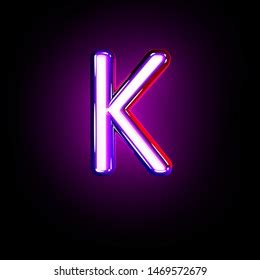 Letter K Neon Purple Glow Font Stock Illustration 1469572679 | Shutterstock