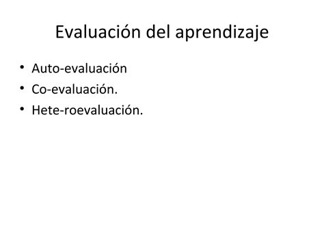 Evaluación Del Aprendizaje Ppt