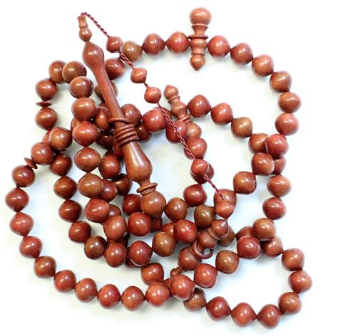 Islamic Prayer Beads Rosary 99 Beads Tesbih Pinkivory Wood Etsy