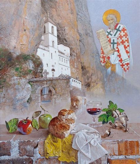 Painting Of Milan Mileti Prayer From Ostrog