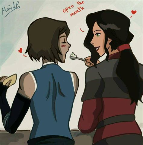 Asami Feeding Korra Korrasami Korra Legend Of Korra