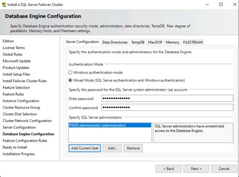 Configure The First Sql Server Node Of The Cluster Dell Apex