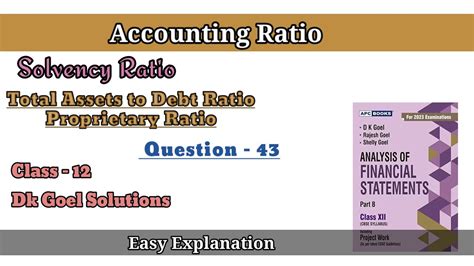 Accounting Ratio Solvency Ratio Ques Proprietary Ratio Current