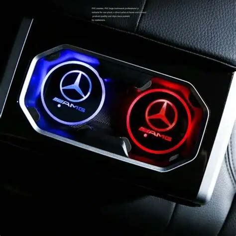 Porte Gobelet Mercedes AMG Logo LED CarLEDLogo