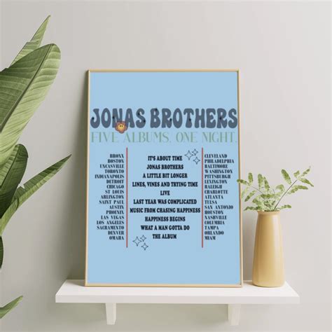 Jonas Brothers Five Albums One Night The Tour 2023 Poster Set Jonas