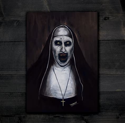 The Nun The Conjuring Acrylic Painting Valak Art Collectibles