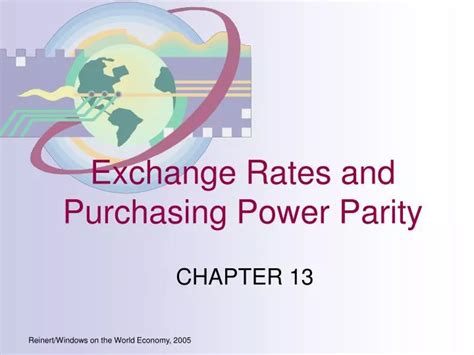 Ppt Exchange Rates And Purchasing Power Parity Powerpoint