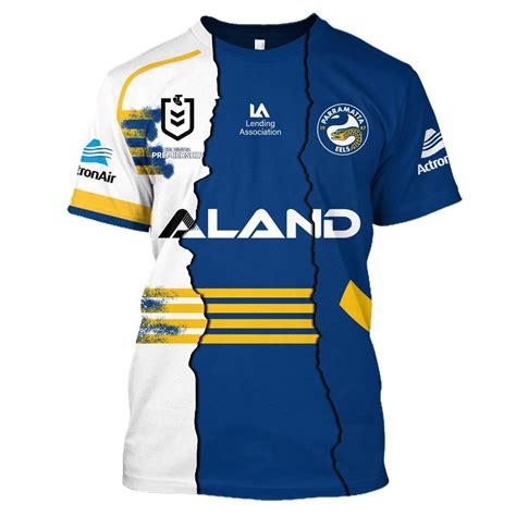 NRL Parramatta Eels Custom Name Number 2023 Mix Jersey T Shirt