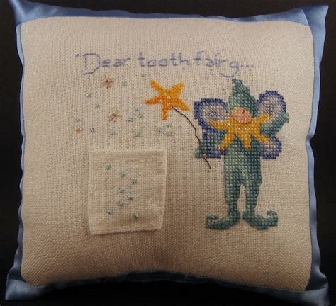 Cross Stitch Tooth Fairy Pillow Boy By Enchantedneedleworks