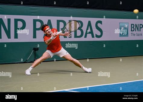 Stockholm Kungliga Tennishallen Roman Safiullin Against Thiago