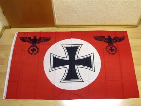 Fahne Flagge Deutsches Reich Reichsadler Eisernes Kreuz Rot X