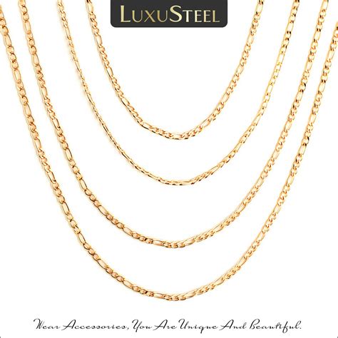 Luxusteel Gold Color Rope Chains Stainless Steel Necklaces Width Mm