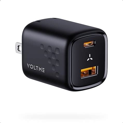 VOLTME USB C Charger Block 30W GaN III USB C Charger 2 Ports Compact