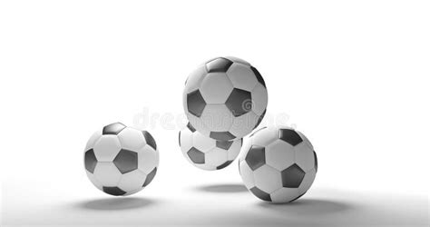 Soccer Football Balls 3d Stock Illustration Illustration Of Ball