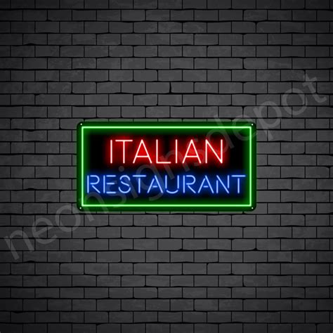 Italian Restaurant V3 Neon Sign Neon Signs Depot