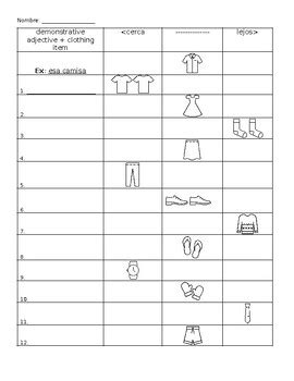 Encuentros Spanish Demonstratives Unit 3 Desafio 3 Grammar 1 2 Pages