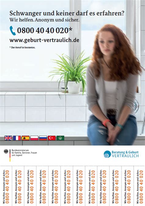 Bmfsfj Vertrauliche Geburt Plakate Motive