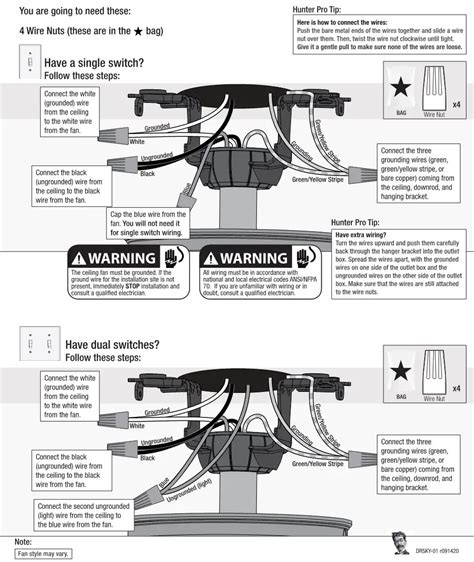 Hunter Ceiling Fan Wiring Diagram