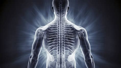 Human Skeleton on X-ray, Human Bones. Stock Image - Image of male ...