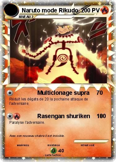 Pok Mon Naruto Mode Rikudo Multiclonage Supra Ma Carte Pok Mon