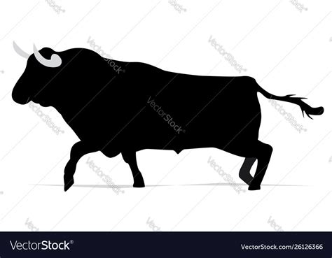 Black bull Royalty Free Vector Image - VectorStock