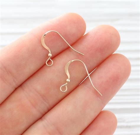 Pc K Gold Filled Earring Wiresflat Ear Wires With Mm