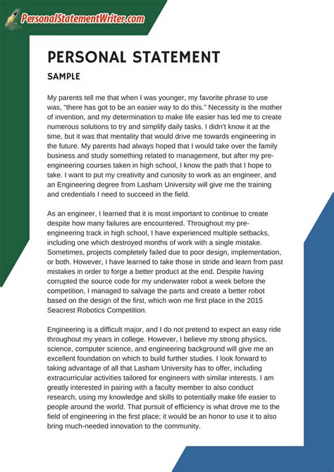 500 Word Personal Statement Examples And Expert Writing Help