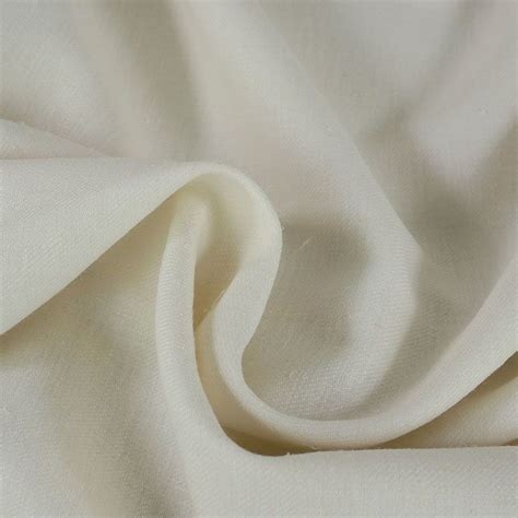 Tissu Serg Lin Viscose Blanc Cass