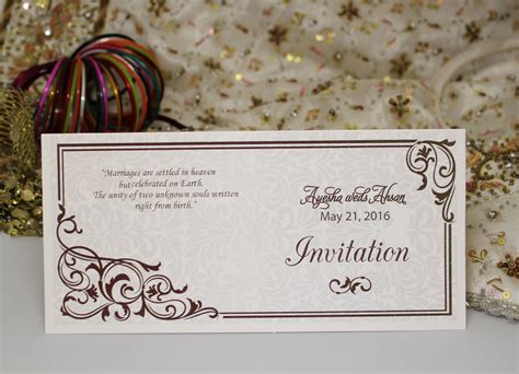 Walima Invitation Cards Wordings