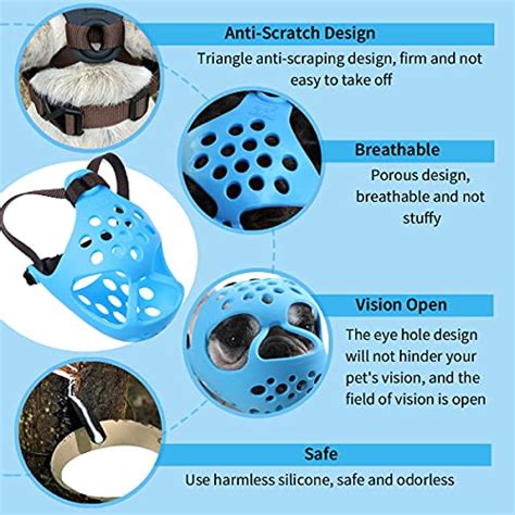 Short Snout Dog Muzzle Soft Silicone Flat Faced Muzzle For French