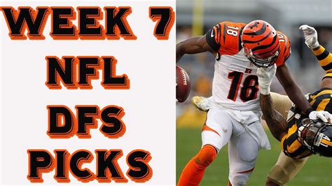 Week 7 Nfl Draftkings Picks Youtube