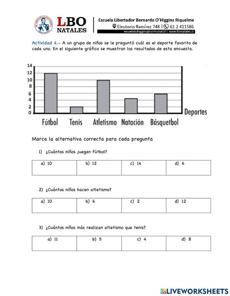 Actividad Práctica Pictogramas Y Gráficos De Barra