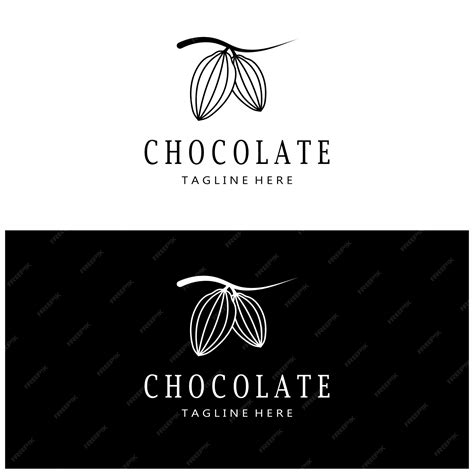 Premium Vector Cocoa Logococoa Beancocoa Treecocoa Branches And